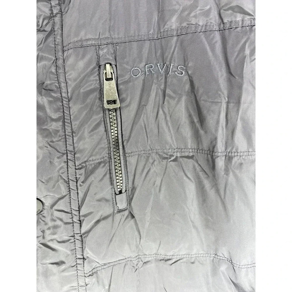 Men’s Orvis vest gray duck down zip up size extra large - Picture 4 of 12